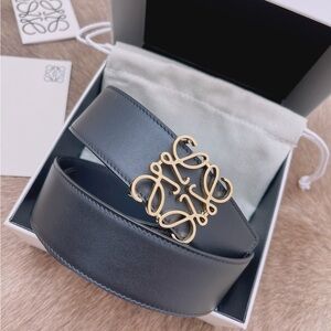 Loewe Black Belt with Gold Buckle